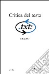 Critica del testo (2010) Vol. 13/2. E-book. Formato PDF ebook