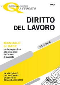 I quaderni del praticante Avvocato - Diritto del Lavoro: Manuale di base per la preparazione alla prova orale dell'esame di avvocato - In appendice gli argomenti oggetto di domanda d'esame. E-book. Formato PDF ebook di Redazioni Edizioni Simone