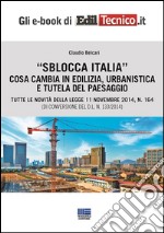 Sblocca Italia. Cosa cambia in edilizia, urbanistica e tutela del paesaggio: Tutte le novità della legge 11/11/2014 n. 164 (di conversione del d.l. 133/2014). E-book. Formato EPUB ebook