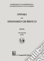 Annali del seminario giuridico dell'Università di Palermo, vol. LXI - e-Book. E-book. Formato PDF