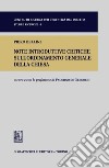 Note introduttive critiche sull'ordinamento generale della Chiesta. E-book. Formato PDF ebook di Piero Bellini