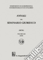 Annali del seminario giuridico dell'Università di Palermo - e-Book: Volume LXII. E-book. Formato PDF