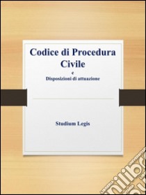 Codice di procedura civile. E-book. Formato Mobipocket ebook di Studium Legis