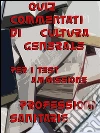 Esercizi commentati Test Professioni Sanitarie Cultura Generale. E-book. Formato EPUB ebook di Bondtest