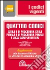 Quattro codici. Civile e di procedura civile, penale e di procedura penale e leggi complementari. E-book. Formato EPUB ebook