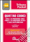 Quattro codici. Civile e di procedura civile, penale e di procedura penale e leggi complementari. E-book. Formato EPUB ebook