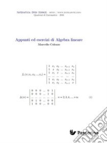 Appunti ed esercizi di Algebra Lineare. E-book. Formato Mobipocket ebook di Marcello Colozzo