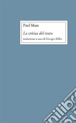 La critica del testo. E-book. Formato PDF