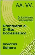 Prontuario di diritto ecclesiastico. E-book. Formato EPUB ebook