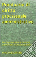 Prontuario di diritto processuale amministrativo. E-book. Formato EPUB ebook