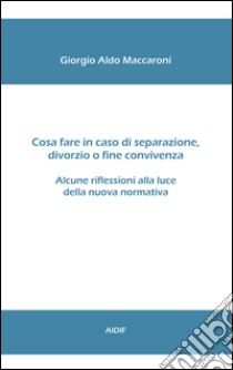 Cosa fare in caso di separazione, divorzio o fine convivenza. E-book. Formato EPUB ebook di Giorgio Aldo Maccaroni