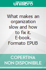 What makes an organization slow and how to fix it. E-book. Formato EPUB ebook