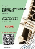 Clarinet Quintet score &quot;Oberto, Conte di San Bonifacio&quot;Overture. E-book. Formato PDF ebook