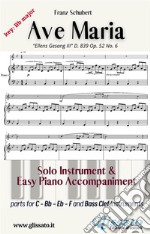 Ave Maria (Schubert) - Solo &amp; Easy Piano (key Bb)&quot;Ellens Gesang III&quot; D. 839 Op. 52 No. 6. E-book. Formato PDF ebook