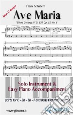 Ave Maria (Schubert) - Solo &amp; Easy Piano (key C)&quot;Ellens Gesang III&quot; D. 839 Op. 52 No. 6. E-book. Formato PDF ebook