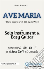 Solo instrument &amp; Easy Guitar &quot;Ave Maria&quot; by Schubert&quot;Ellens Gesang III&quot; D. 839 Op. 52 No. 6. E-book. Formato EPUB ebook