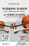 Violin I part of &quot;Wedding March&quot; by Mendelssohn for String Quartetfrom &quot;A Midsummer Night&apos;s Dream&quot;. E-book. Formato PDF ebook