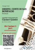 Bb Clarinet 3 part of &quot;Oberto&quot; for Clarinet QuintetOverture. E-book. Formato EPUB ebook