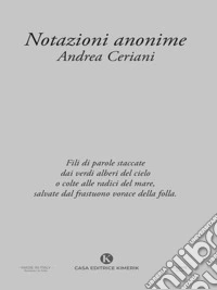 Notazioni anonime. E-book. Formato EPUB ebook