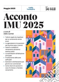 Acconto IMU 2025. E-book. Formato PDF ebook