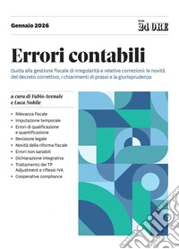 Errori contabili. E-book. Formato PDF ebook