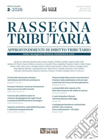 RASSEGNA TRIBUTARIA 2/2026. E-book. Formato PDF ebook
