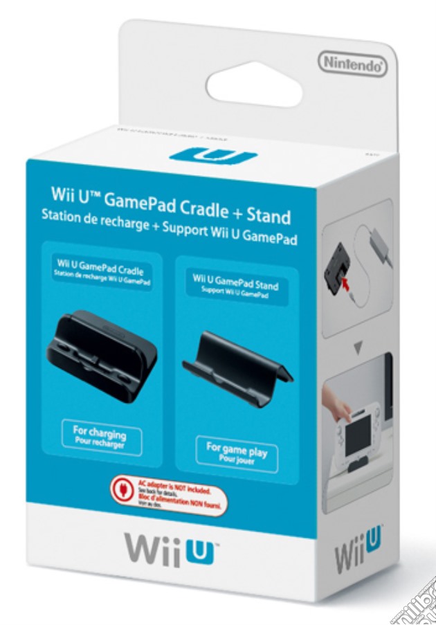 NINTENDO Wii U GamePad Cradle + Stand videogame di ACC