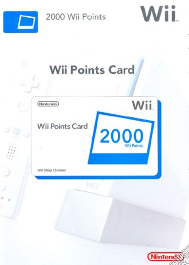 NINTENDO WII Points Card videogame di WII