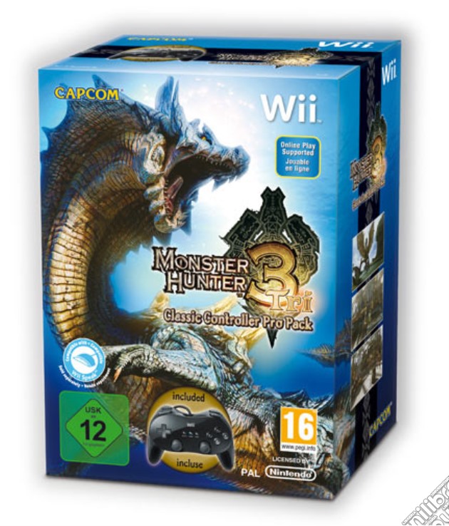 Monster Hunter Tri Classic Ctrl Pro Pack videogame di WII