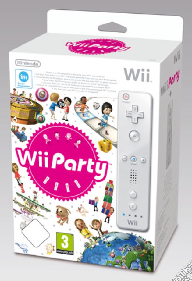 WII Party + Telecomando bianco videogame di WII
