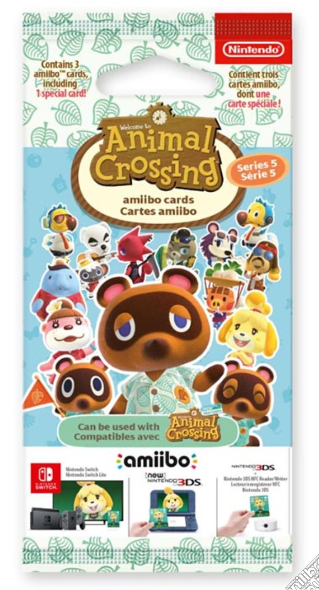 Carte Amiibo Serie 5 Animal Crossing videogame di CAR