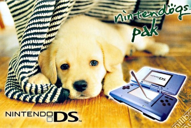 Nintendo DS - Blue + Nintendogs Labrador videogame di NDS