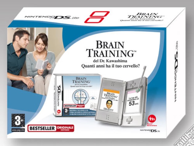Nintendo DS Lite - Silver + Brain Train. videogame di NDS