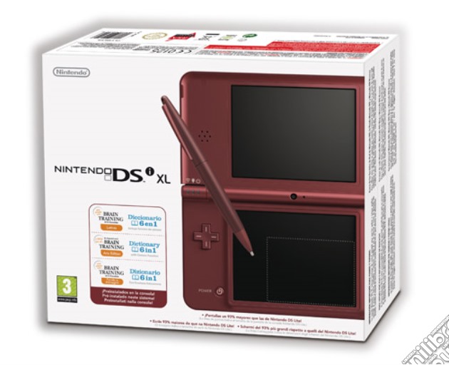 Nintendo DSi XL Rosso Vinaccia videogame di ACC