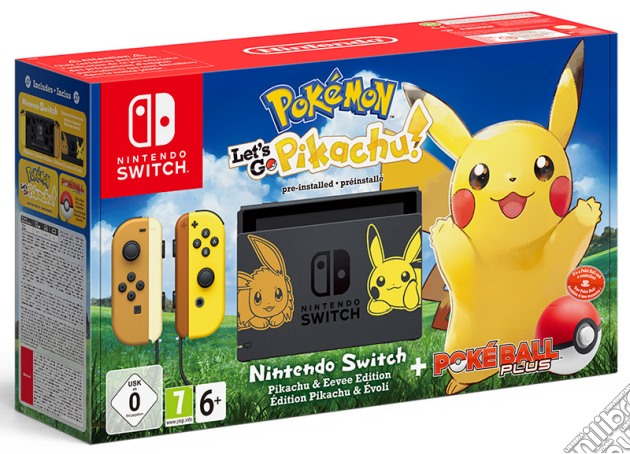 Nintendo Switch+Pokemon LG Pikachu+Pokeb videogame di ACC
