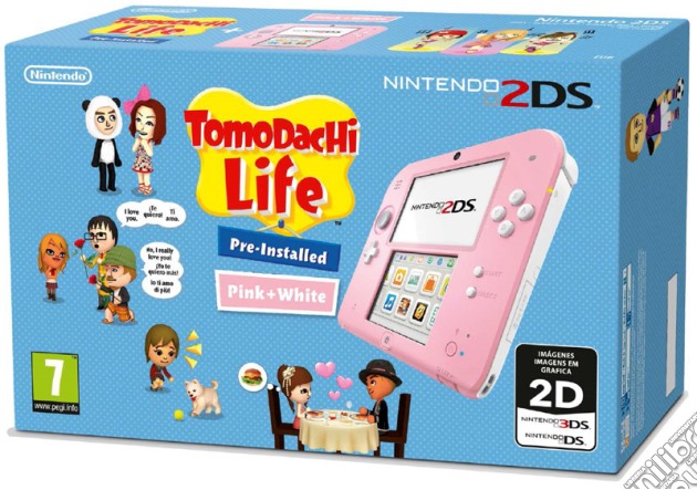 Nintendo 2DS Rosa+Bianco+Tomodachi Life videogame di ACC