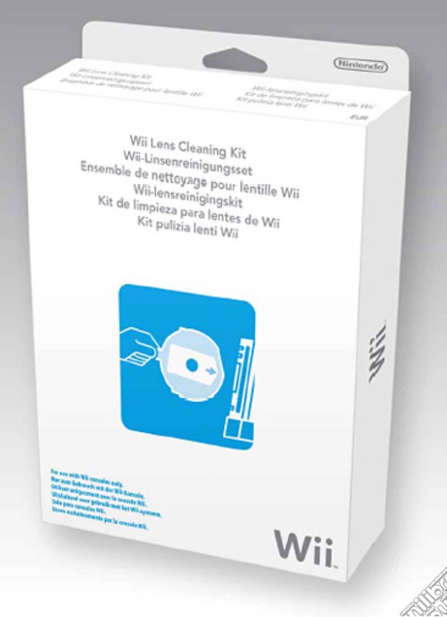 NINTENDO Wii Kit Pulizia Lenti videogame di WII