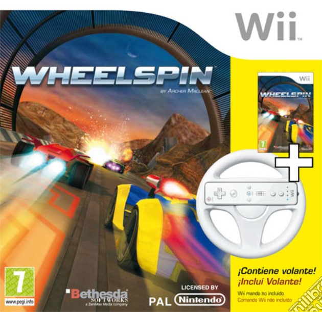 Wheelspin + Volante videogame di WII