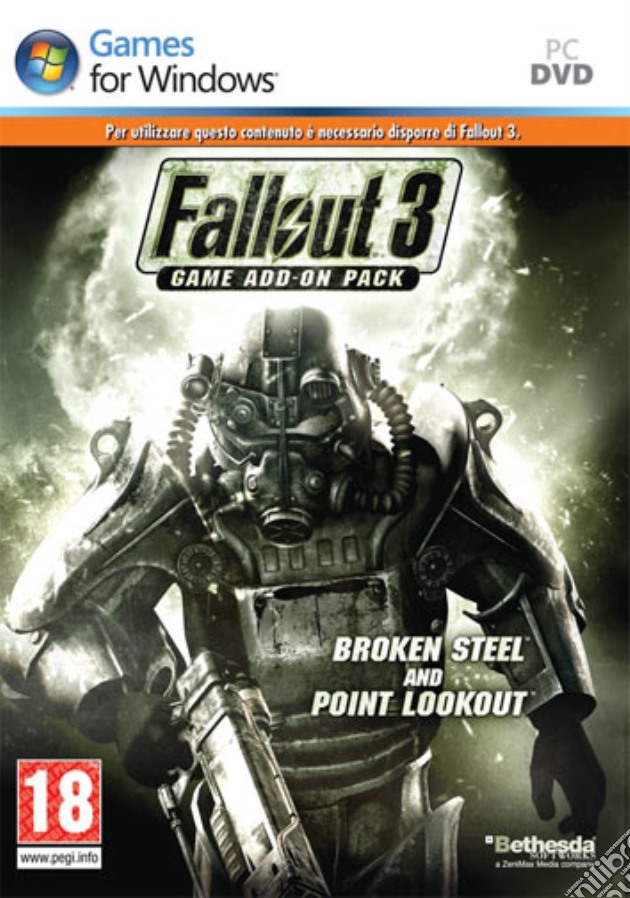 Fallout 3 Game Add On 2 Broken Steel videogame di PC