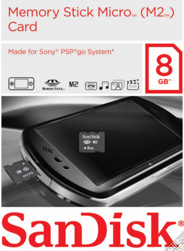 PSPGO SanDisk Memory Stick M2 8 Gb videogame di PSP