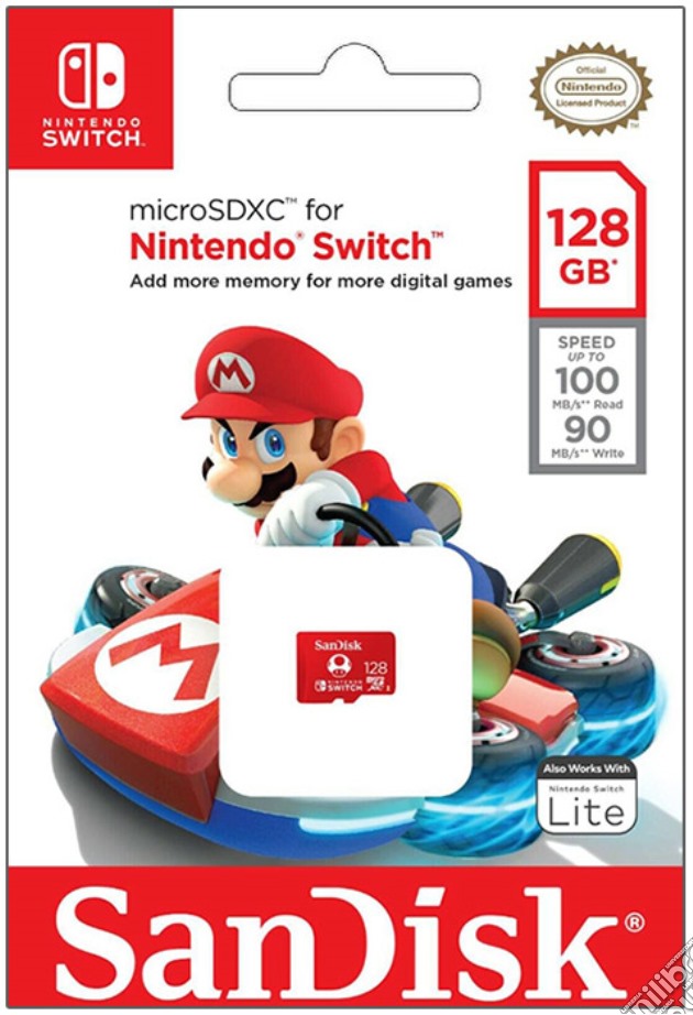 SanDisk Micro SD XC I 128GB Nintendo Switch videogame di HSSD