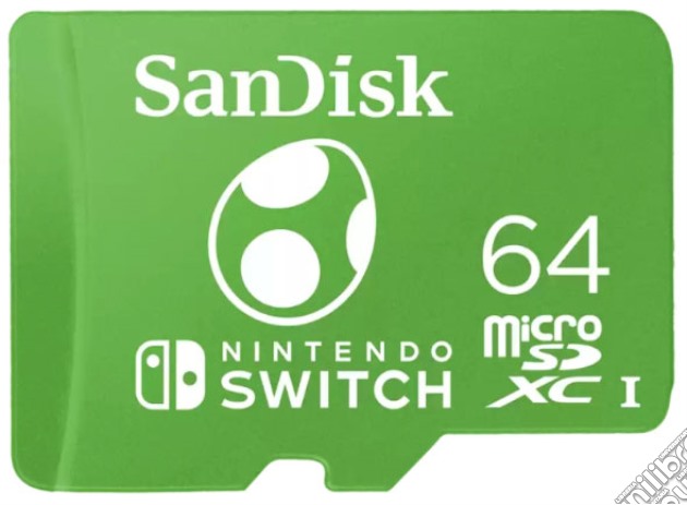 SanDisk Micro SD XC I 64GB Nintendo Switch Yoshi videogame di HSSD