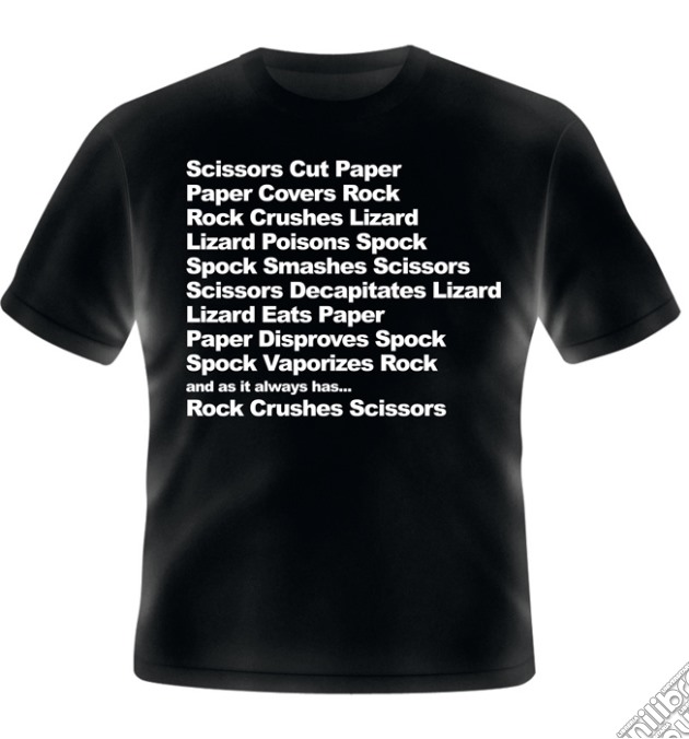 T-Shirt RockPaperScissorLizardSpock XL videogame di TSH