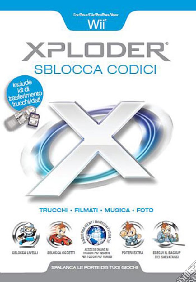 WII Xploder Sblocca Codici BLAZE videogame di WII