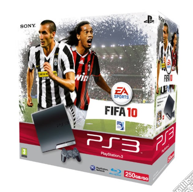 Playstation 3 250 Gb + Fifa 10 videogame di PS3