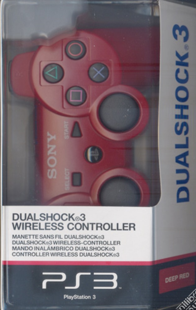 PS3 Sony Controller Dualshock 3 Red videogame di PS3