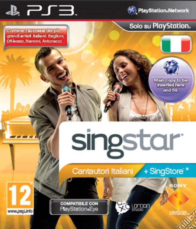 Singstar Cantautori italiani + Micr.wrls videogame di PS3