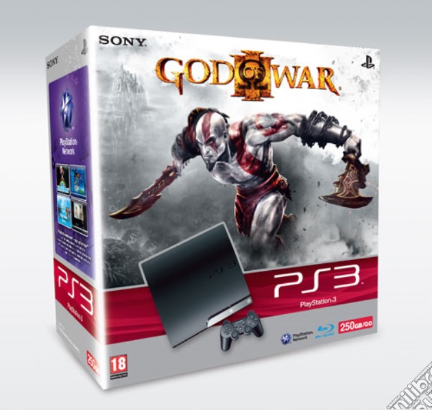 Playstation 3 250 Gb + God Of War III videogame di PS3