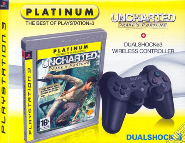 Uncharted + PS3 Sony Cont. W. Dualshock3 videogame di PS3