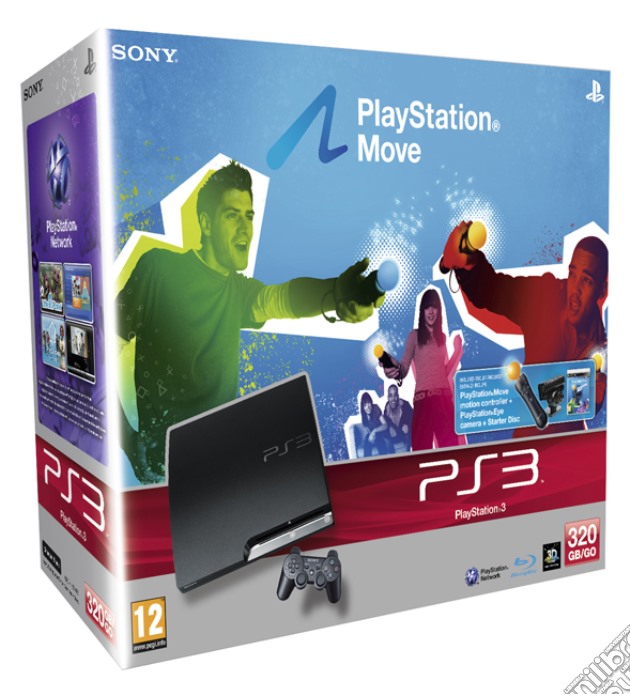 Playstation 3 320GB + PS3 Move videogame di PS3